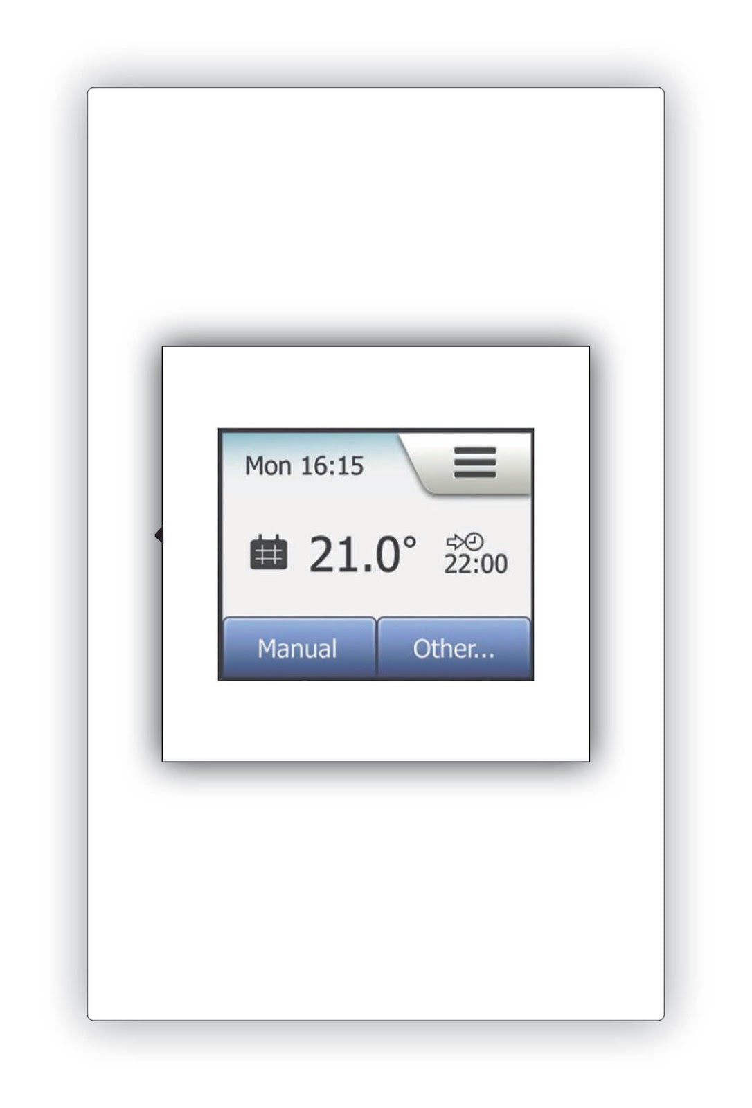 WI-Fi Luxury Touch Screen Programmable Duel sensor (Air/Floor) 2x4 White "NO ISOLATOR"