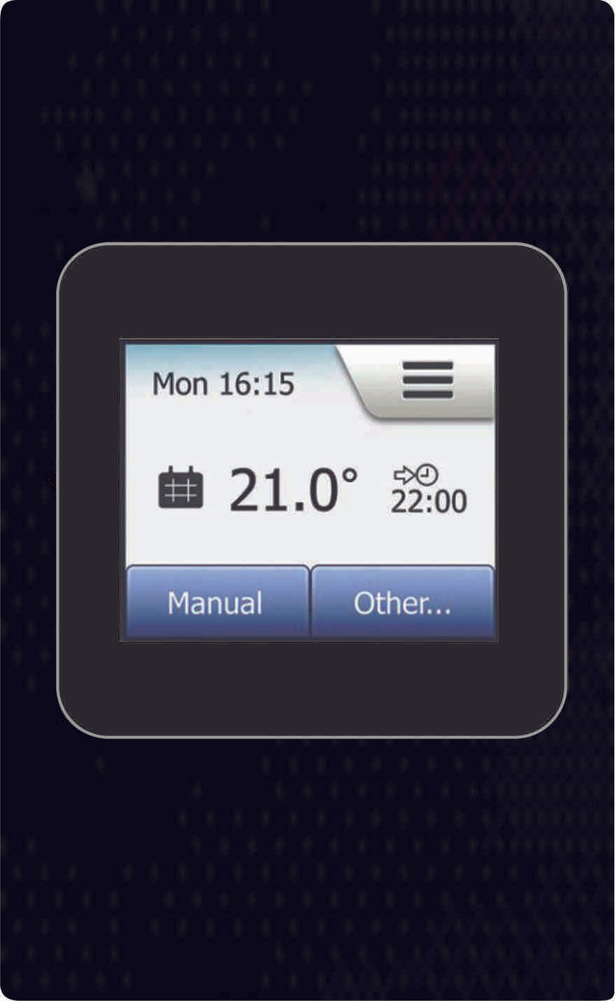 Luxury Touch Screen Programmable Duelsensor (Air/Floor) 2x4 Graphite "NO ISOLATOR"