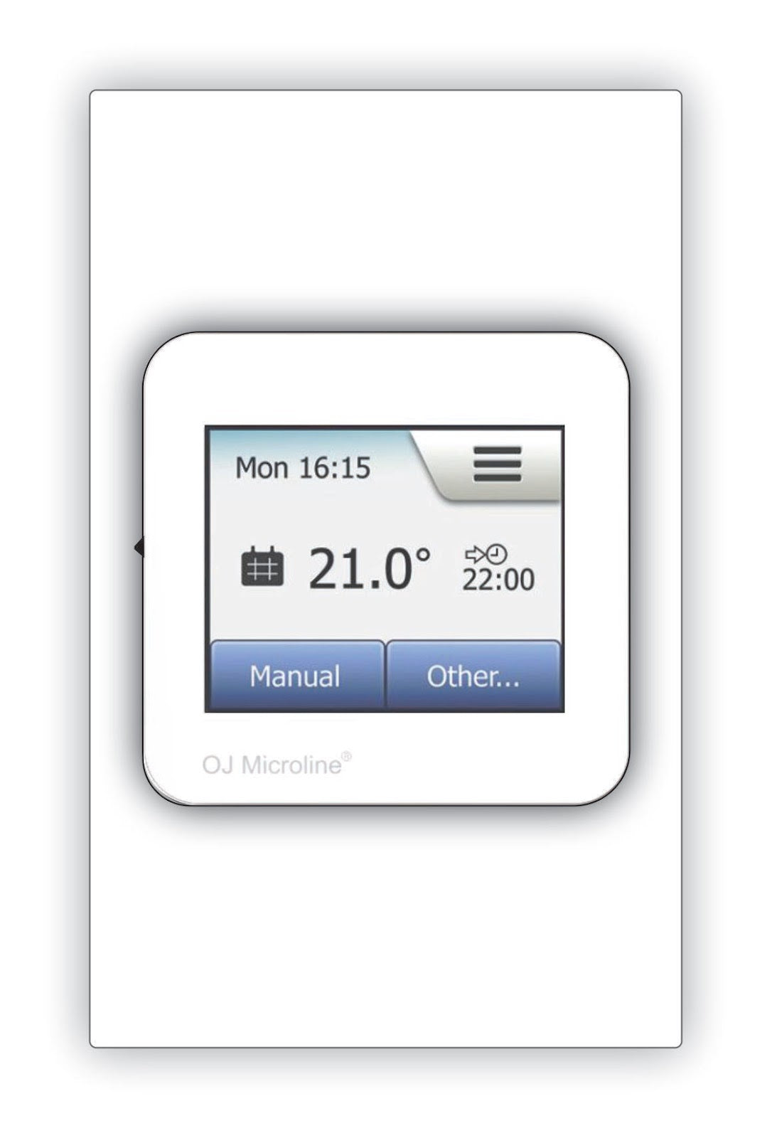 Luxury Touch Screen Programmable Duel sensor (Air/Floor) 2x4 White "NO ISOLATOR"